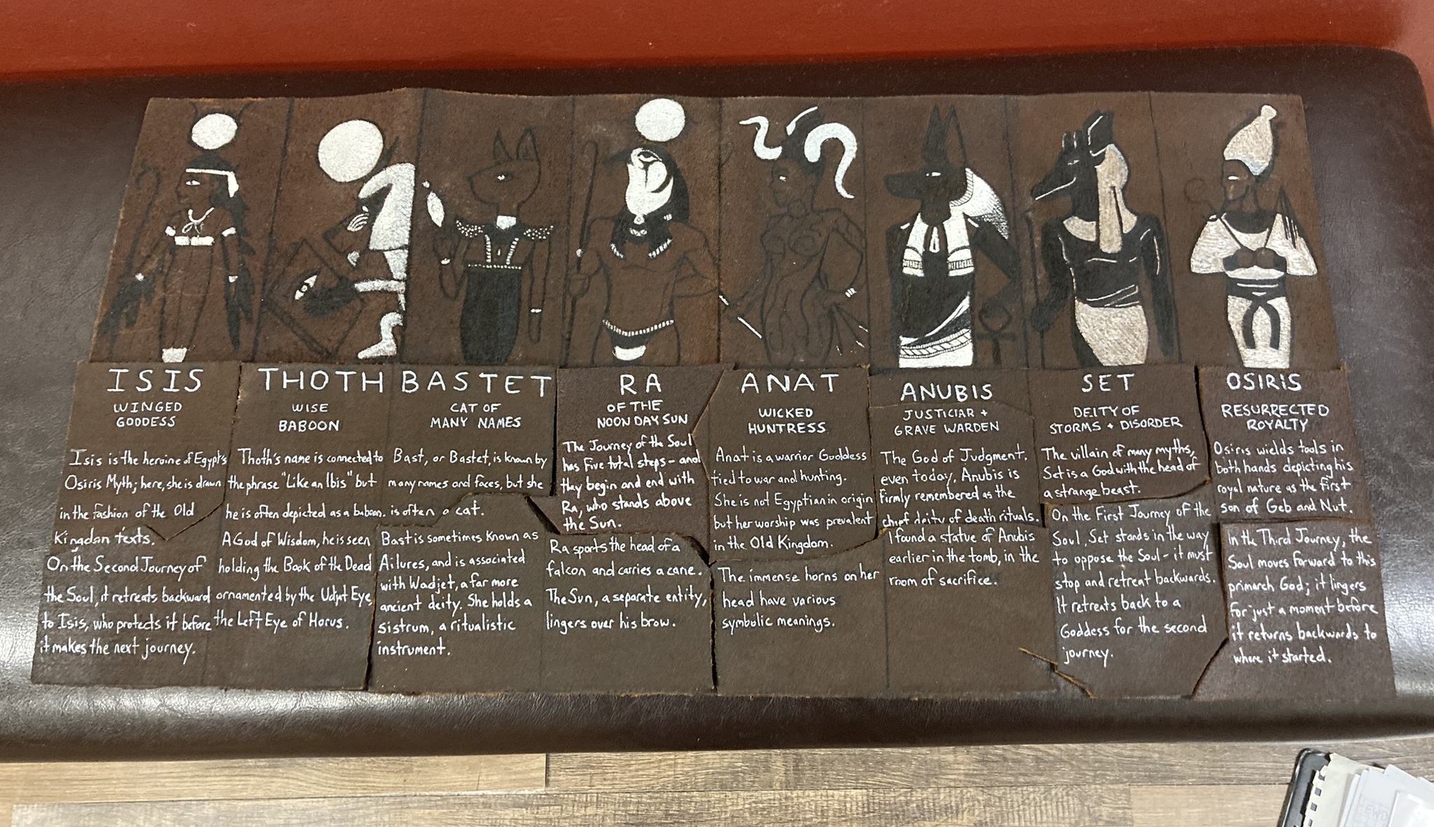 A scroll, translated into English after a short puzzle.