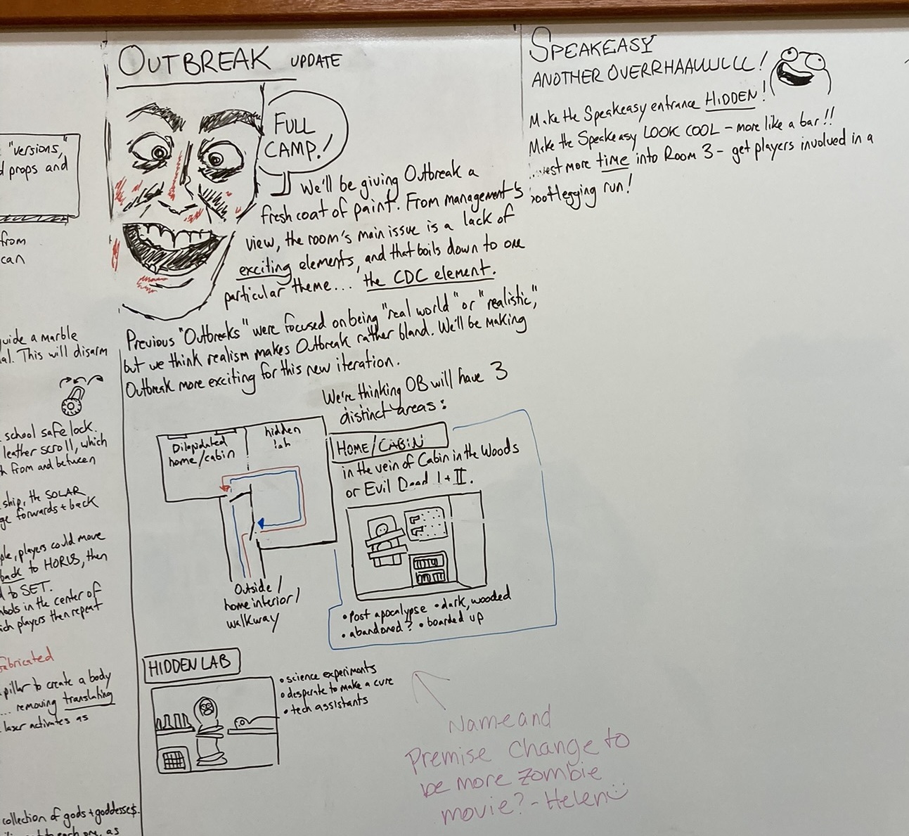 Whiteboard with collaborative design elements